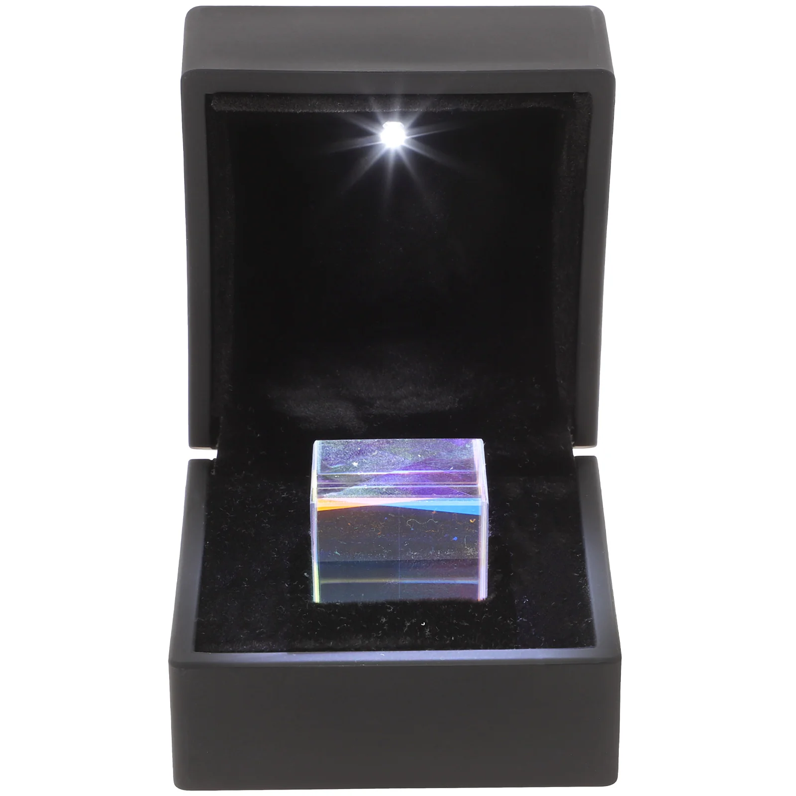 Optical Glass RGB Dispersion Cube for Physics Teaching Decoration with Delicate Gift Box 23x23x23cm