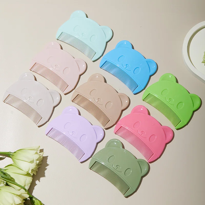 Kawaii Bear Baby Comb Removing Mud Massage Comb for Newborn Infant Hair Care Brushes Baby Girl Princess Playing House Brushes