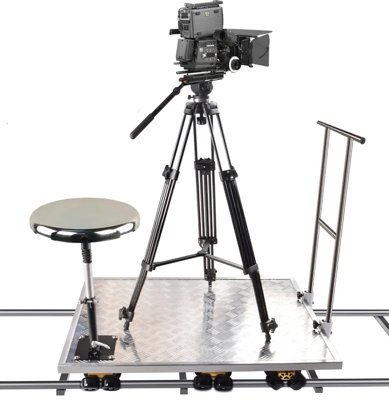9M Manned Professional Camera Track Rail Car For Film Television Studio