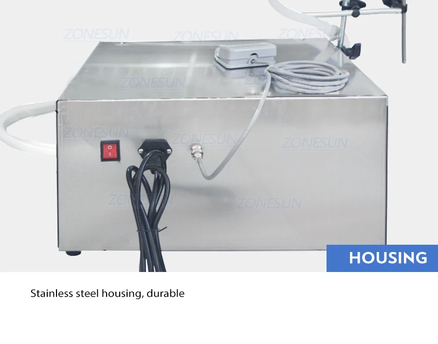 ZONESUN RDB-1G Liquid Filling Machine High Flow Rate 12000ml/min Water Salad Oil Pigment Ink Glue Bottle Packaging Production