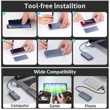 PHIXERO 40Gbps NVMe SSD Gehäuse - Thunderbolt 4 Kompatibel Bis 2700MB/s