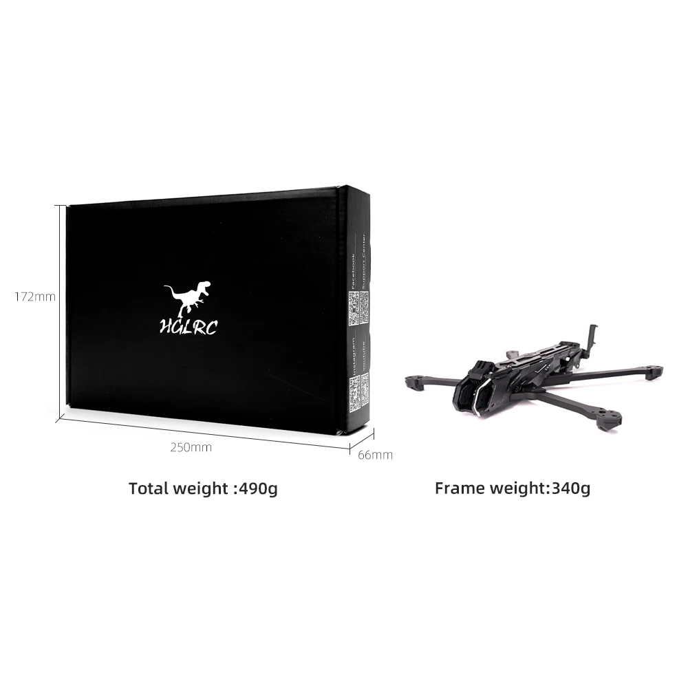 Nblade Pro 7inch FPV Drone Ramme Karbonfiber 340g