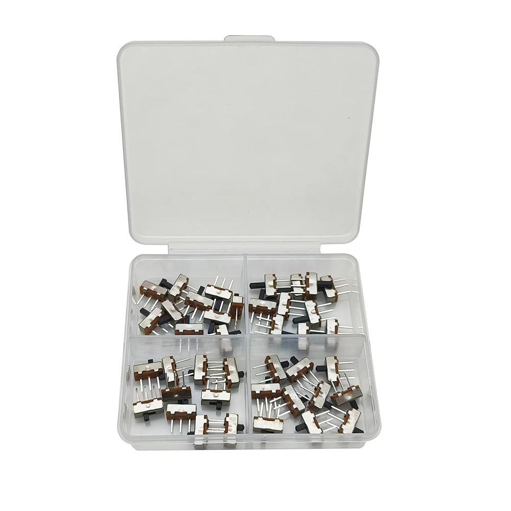 Versatile 3-Pin PCB Slide Toggle Switch - Adjustable Handle Height (1P2T SPDT On-Off)
