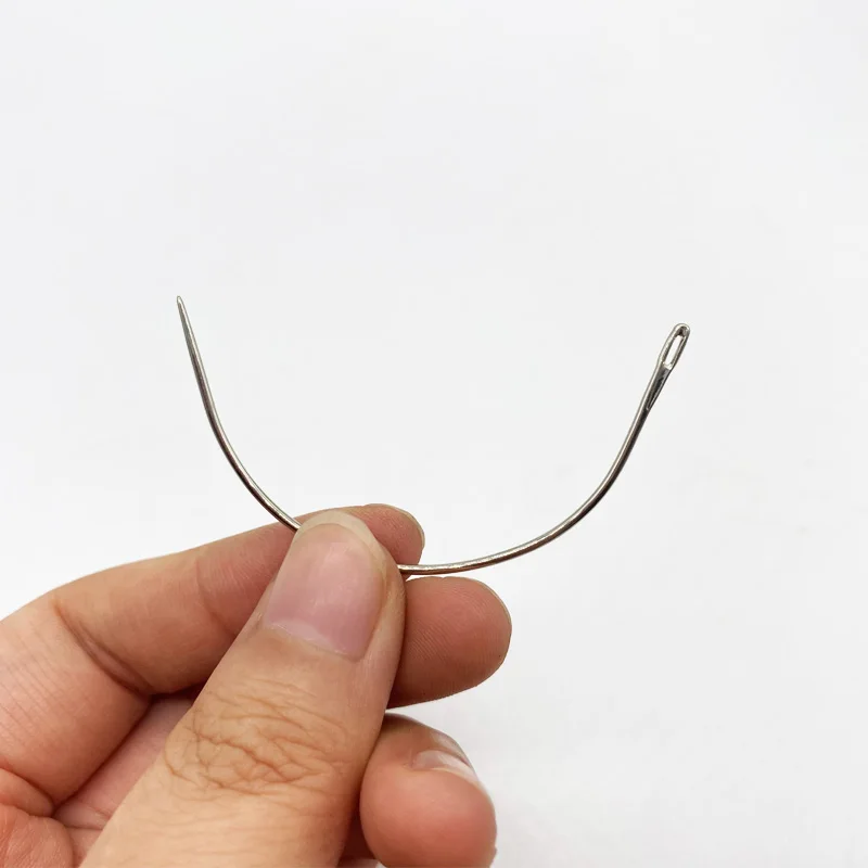 25 pcs/bag Large 9cm C Shape Curved Needles Wig making crochet braids ventilating Hair weaving needle hair extensions tool