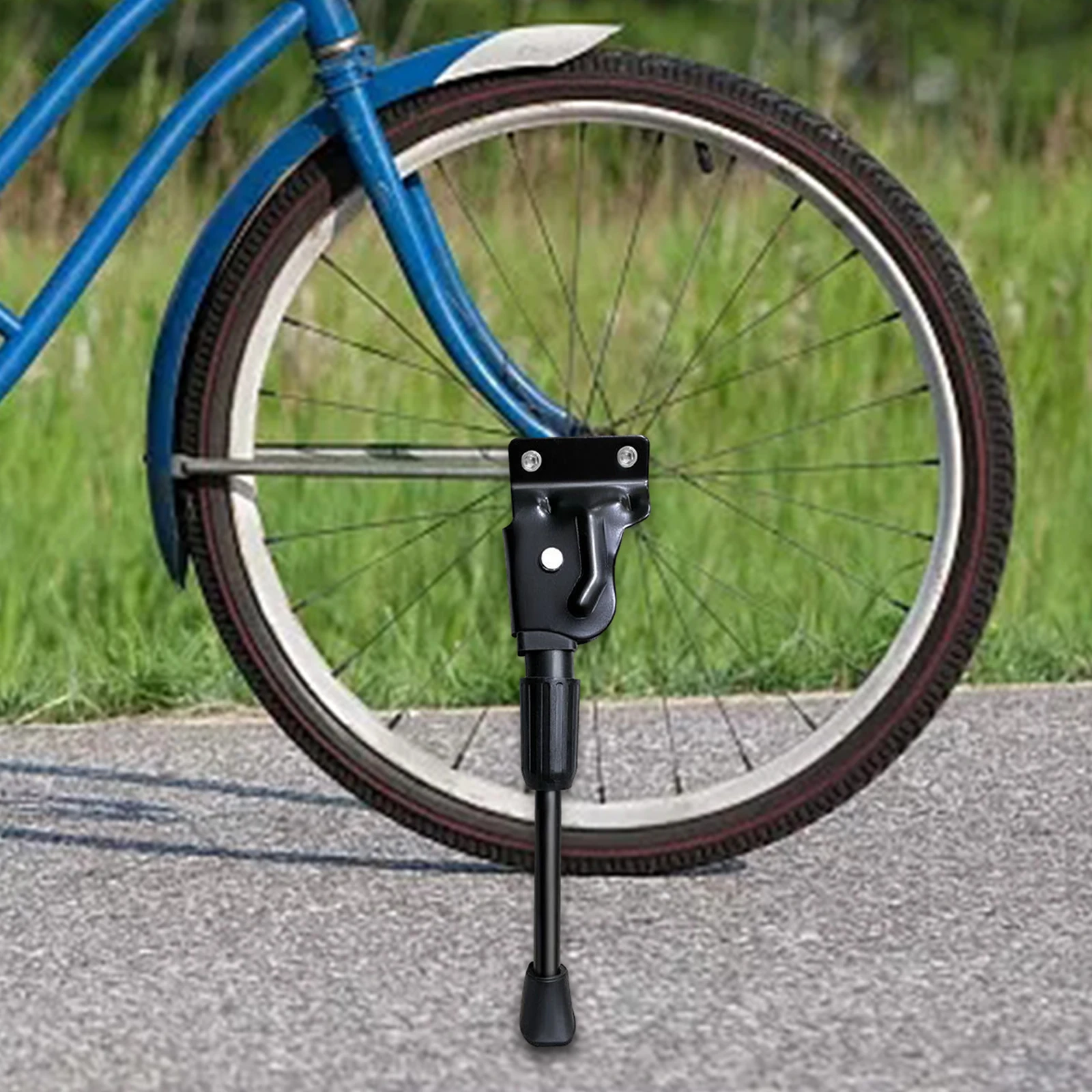Heavy-Duty Universal Bike Kickstand - Adjustable Rear Mount Parking Stand