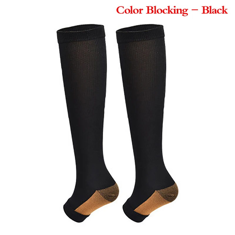 【N】1 Çift Terapötik Kompresyon Çorabı, Tüm Gün Kullanım İçin Nefes Alabilen Açık Burun Tasarımı ve Dolaşım Desteği
