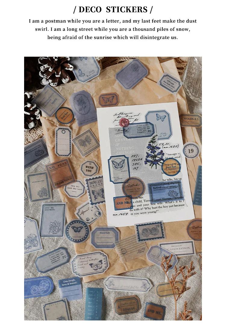 100 pcs/pack Vintage Ticket rechnung Aufkleber Diy Tagebuch Album Schreibwaren Scrapbooking material Aufkleber junk journal liefert – Detail 2