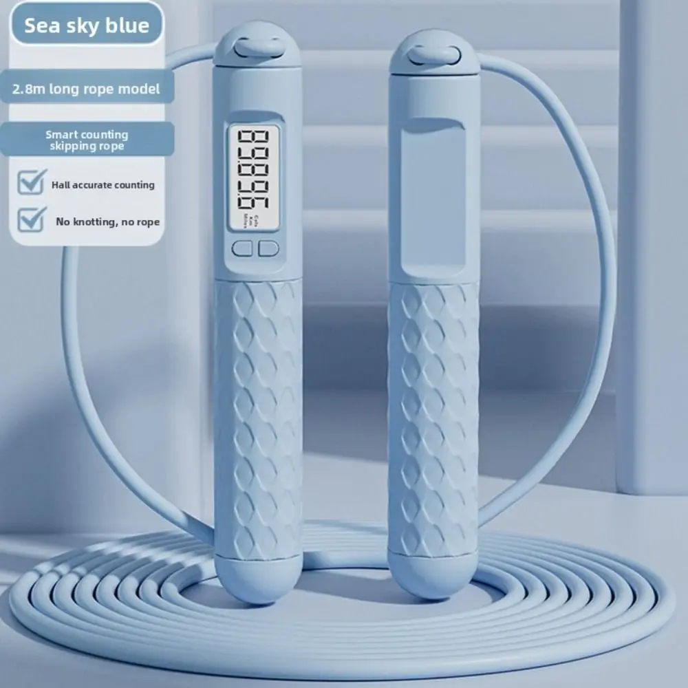 Anti-Skid Counting Jump Rope Ball 3M Length Adjustable Jump Rope with Counter Calorie Counter Cordless Fitness Jump Rope