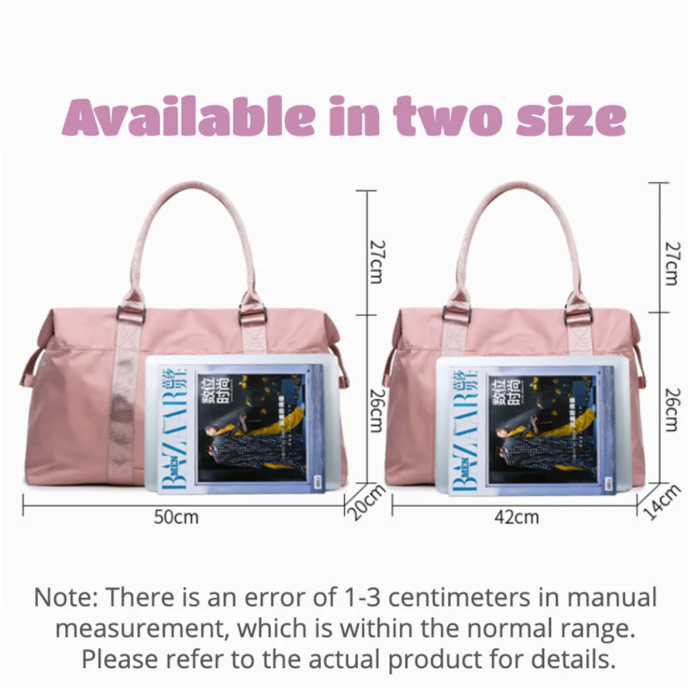 Carry On Travel Fitness Tote Bags Nylon Waterproof Sports For Women Large Capacity Storage Luggage Portable One Shoulder Handbag