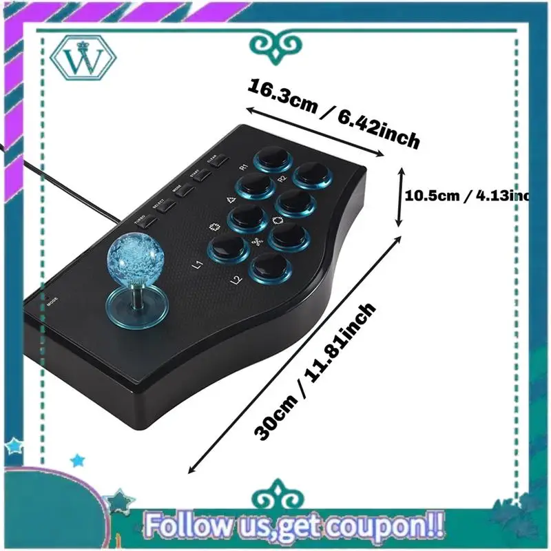 A75Q-레트로 아케이드 게임 조이스틱 컨트롤러 USB 조이스틱 PS2/PS3/PC/안드로이드 스마트 TV용 내장 진동기 8방향 조이스틱
