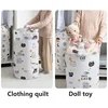 Large Capacity Clothes Storage Bag Portable Drawstring Organizer Closet Dust-proof Quilt Pillow Organizer Bedding Storage 4