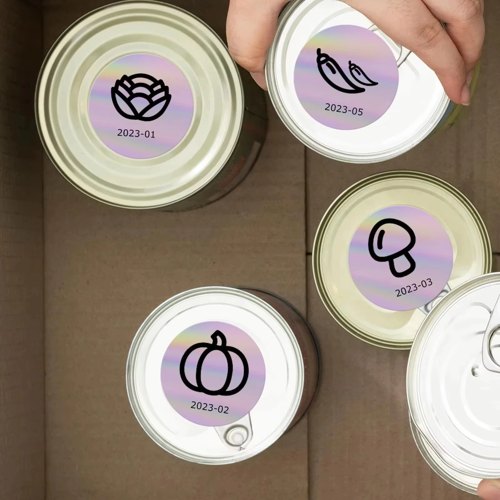 1/3롤 40x30mm 프리미엄 퍼플 레이저 감열 라벨: 방수, 내구성 있는 접착제, 소매 포장용