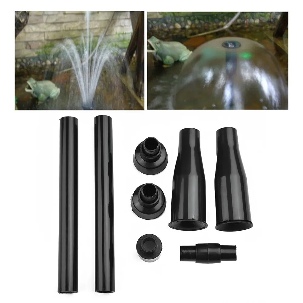 

8 Pcs Set Black Home Multi-functional Garden Fountain Plastic Nozzle Head For Aquariums Fish Tanks Garden Ponds Pools