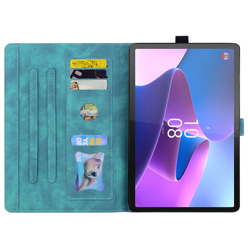 Cute Cat Flower Wallet Tablet Cover