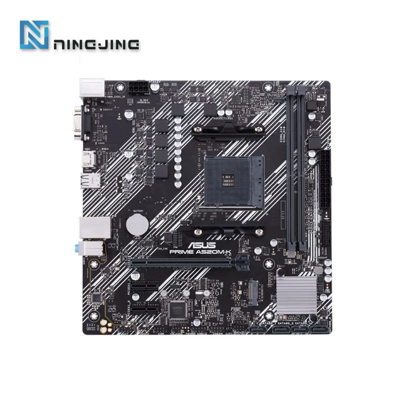 ASUS  A520M-K ǰ ũ ATX AMD A520 DDR4 M.2 USB3.2 STAT 3.0 SSD 64G, ְ  R9 ũž CPU  AM4 