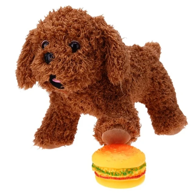 Pet Enjoy Pet Hamburger Chew Toys Hamburger Shaped Food Toy Squeaky Dog Toy  Dogs Safe Durable Puppy Chew Toy for Dogs Teeth Cleaning and Playing 