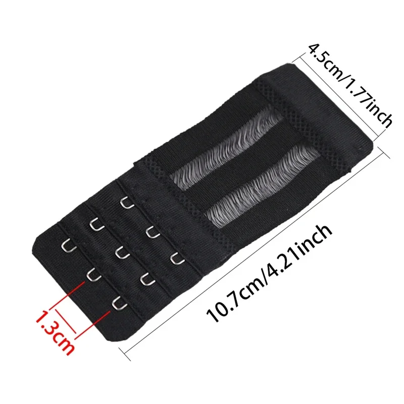 Ladies 3Pcs/set 3 Hook Bra Extender Soft Nylon Strap Extension Women Intimates Lengthened Bra Hook Extenders Bra Accessories