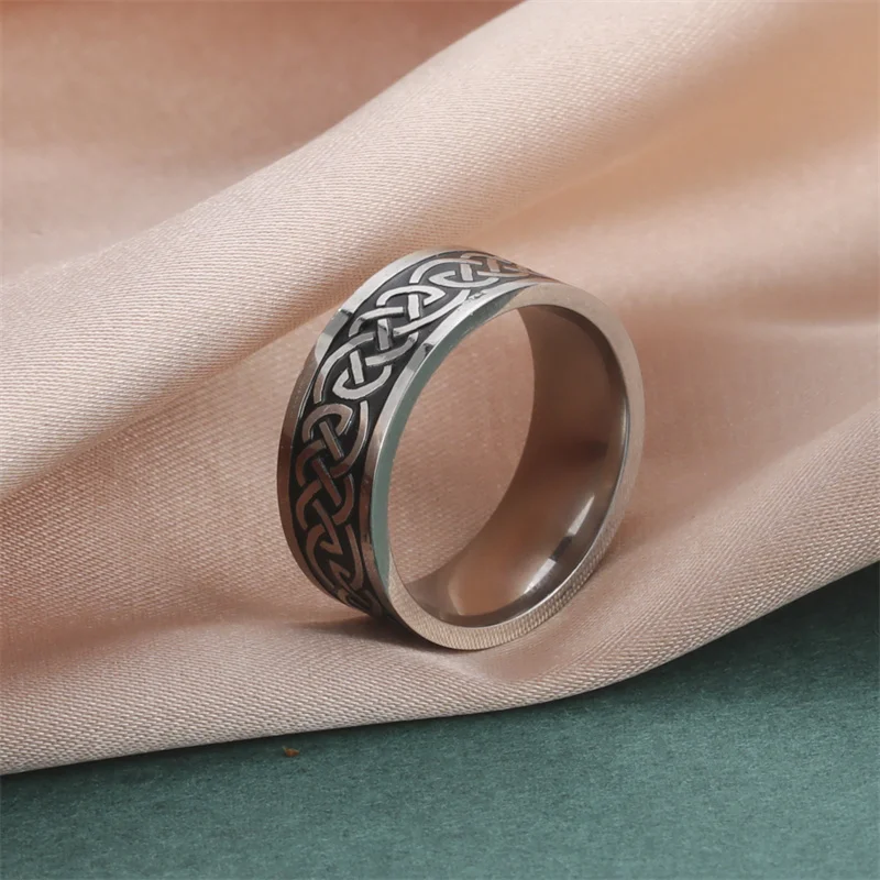Vintage Edelstahl ringe für Männer Frauen Wikinger Runenring Unisex Punk Statement Ringe für Jugendliche Schmuck Geschenke Bague Homme – Detail 26