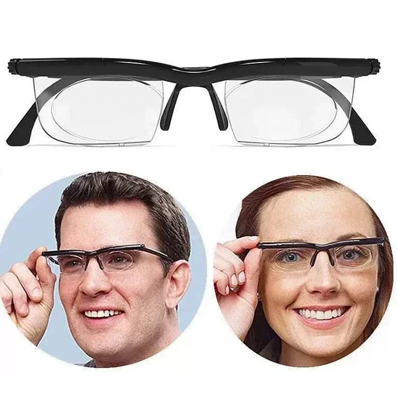Night Vision Glasses Adjustable Strength Lens Eyewear Variable Focus Distance Vision Zoom Glasses Protective Eyewear Read