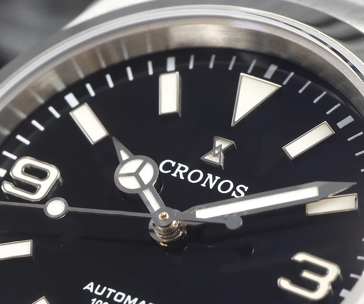 Cronos L6030M Mechanical Watch NH35 Automatic Movement Sapphire Glass 10Bar Waterproof BGW9 Luminous 39mm Vintage Watches 5