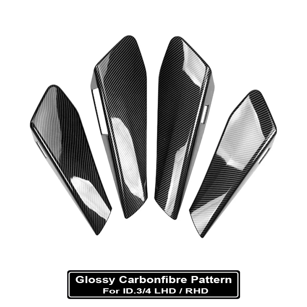 

For VW ID.4 ID.3 RHD LHD 2022 2021 ID.6 2022 ABS Carbon Fiber Style Door Handle Armrest Trim Window Lift Panel Cover ID4 ID3 ID6