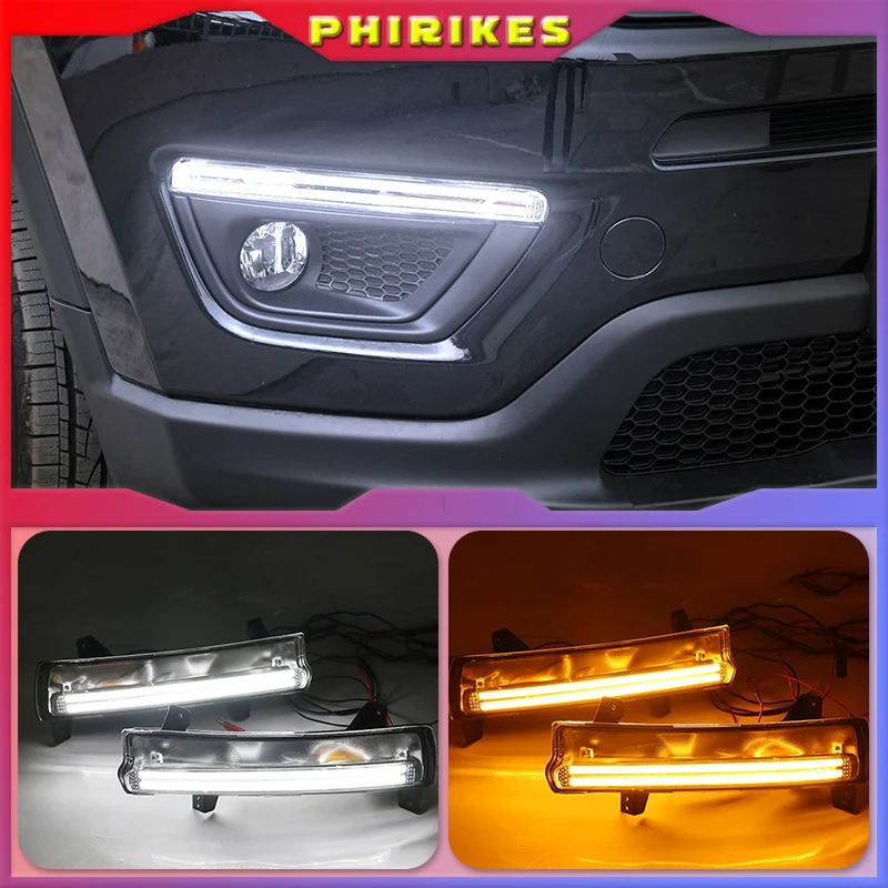1 Pair For Jeep Compass 2017 2018 2019 Led Drl Daytime Running Light