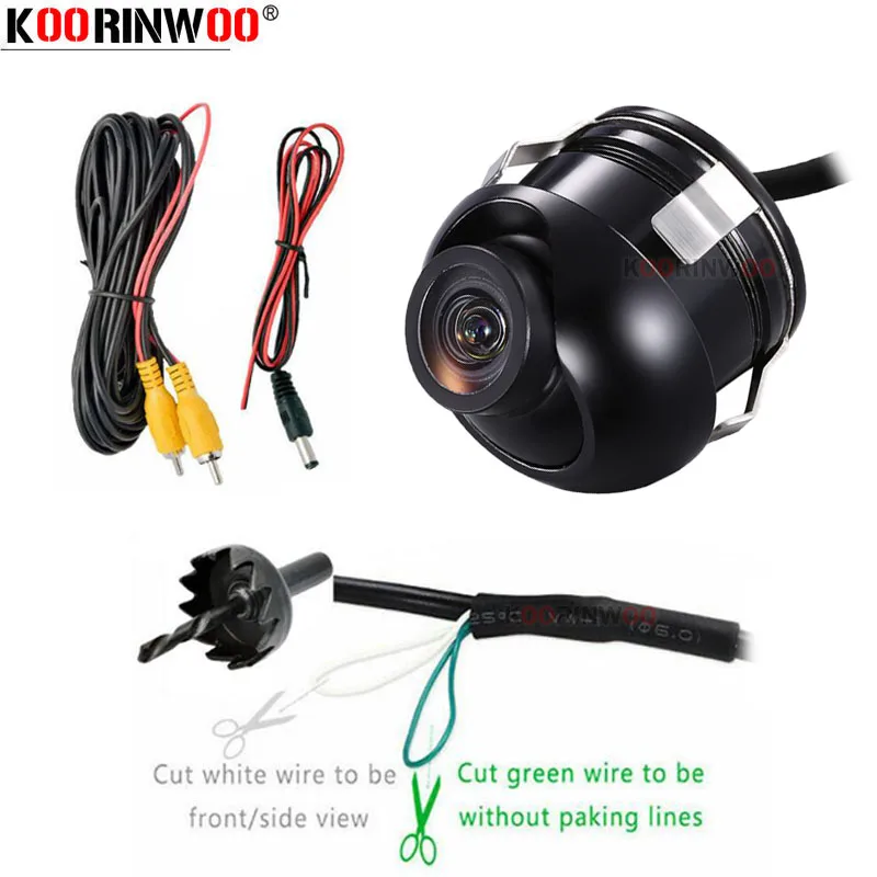 

Koorinwoo 360 камера HD видео система RCA переключатель Автомобильная камера заднего вида/Фронтальная камера/система бокового заднего вида автомобильная техника