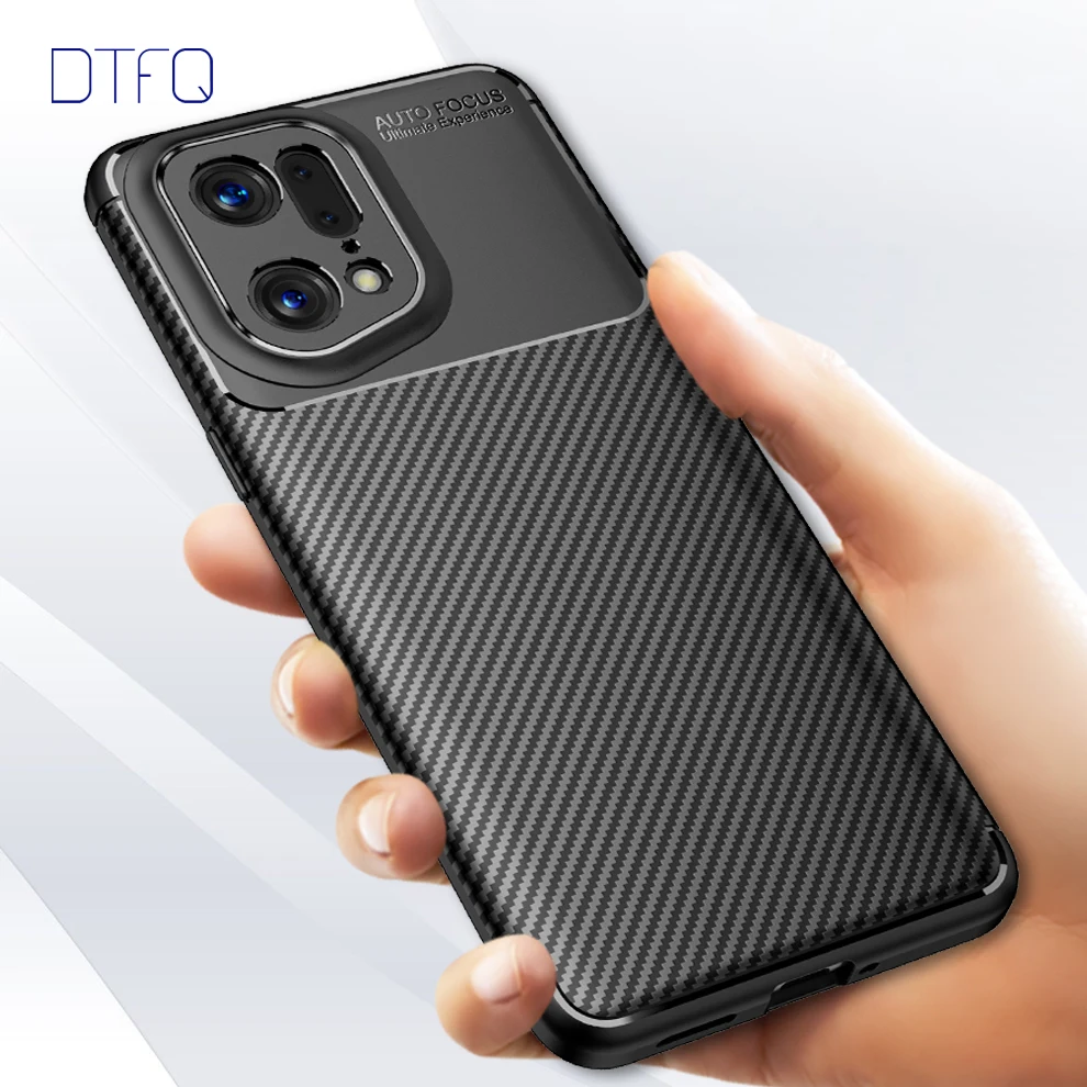 Per Oppo Find X5 Pro Custodia Custodia In Silicone In Fibra Di Carbonio Per Oppo Find X5 Coque Funda Cover Custodia Antiurto Per Oppo Find X5 Lite