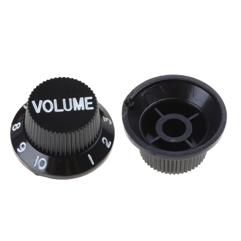 

1 Volume 2 Tone Knob Button Electric Guitar Potentiometer Cap Hat For FD ST Bott