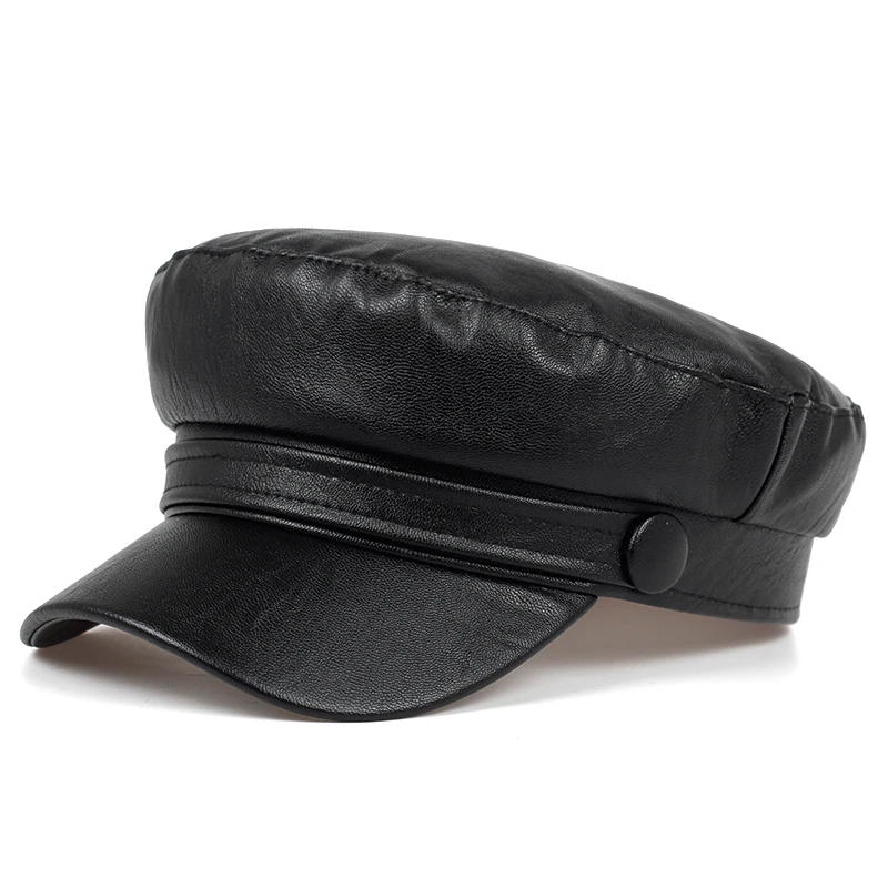Beret Hat Korean Leather Ladies Hat Outdoor Leisure Cap