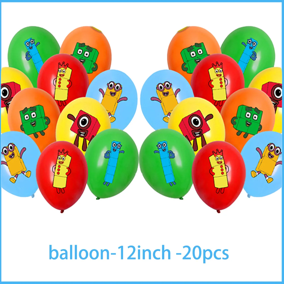thumbnail image 1 of Bloques de construcción con números para niños y niñas, vajilla desechable decorativa para fiesta de cumpleaños, telón de fondo, globo, regalo para Baby Shower, 1 of 5