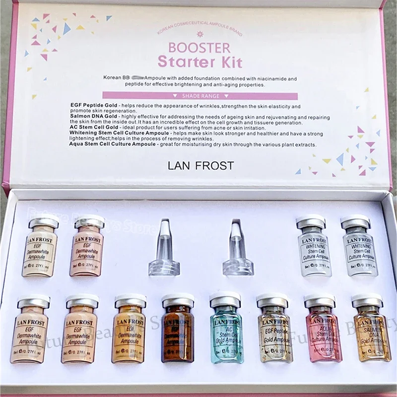 

BB Cream Glow Serum Ampoule Starter Kit Foundation Brightening Whitening Moisturizing Repair Anti-Wrinkle Acne Facial Skin Care