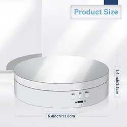 Motorized 360° Rotating Display Stand with USB Power - Black (WHITE)