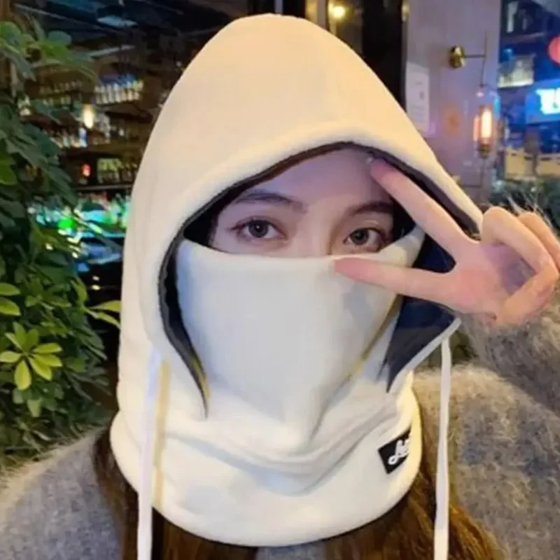 New Winter Full Face Mask Fleece Skiing Balaclava Hat Windproof Winter Warm Plush Neck Warmer Hood Outdoor Thicken Cap