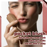 PAGE VINE Pocket Blush Stick Lip & Cheek Hydra Stick Highlighter Brightens Natural Hydrated Skin Creamy Blusher Cosmetics Makeup 1