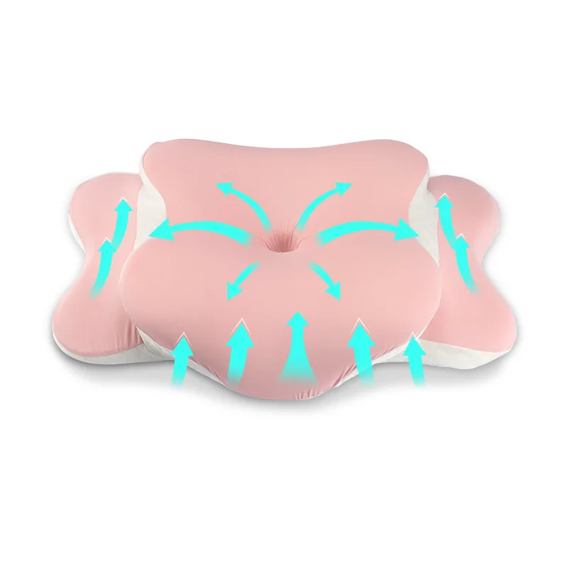 Ergonomic Memory Foam Neck Pillow with Orthopedic Support and Multi-Color Pillowcase