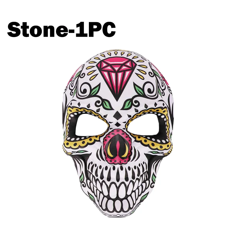 Spooky Day of the Dead Sugar Skull Mask – Festive Cosplay Party Accessory for Halloween Celebrations