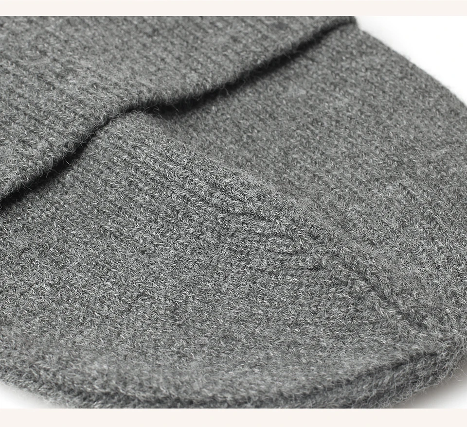 Mode Pailletten Herz gestrickt Winter Mütze für Frauen solide Herbst warm lässig Schädel Mützen weibliche weiche dicke gerollte Hüte – Detail 11