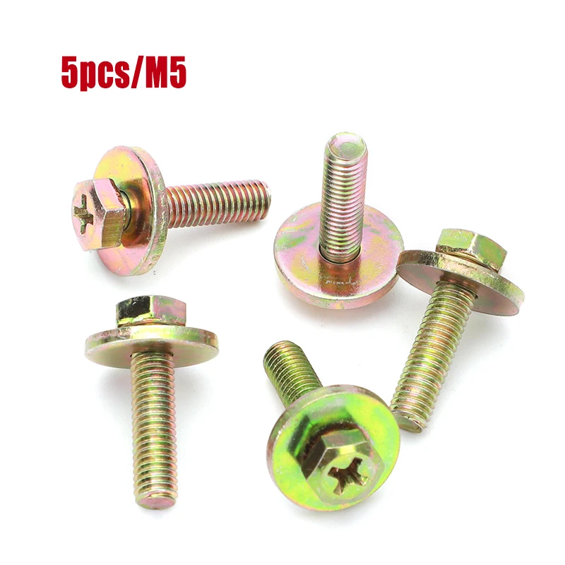 M5 Spring Bolts Screw With Washers For Yamaha Blaster Clutch Ybr125 Oem 90119 05001 00