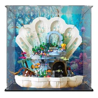 Acrylic display box for Little Mermaid Royal Clamshell 43225  building block display case  showcase toy storage box 1