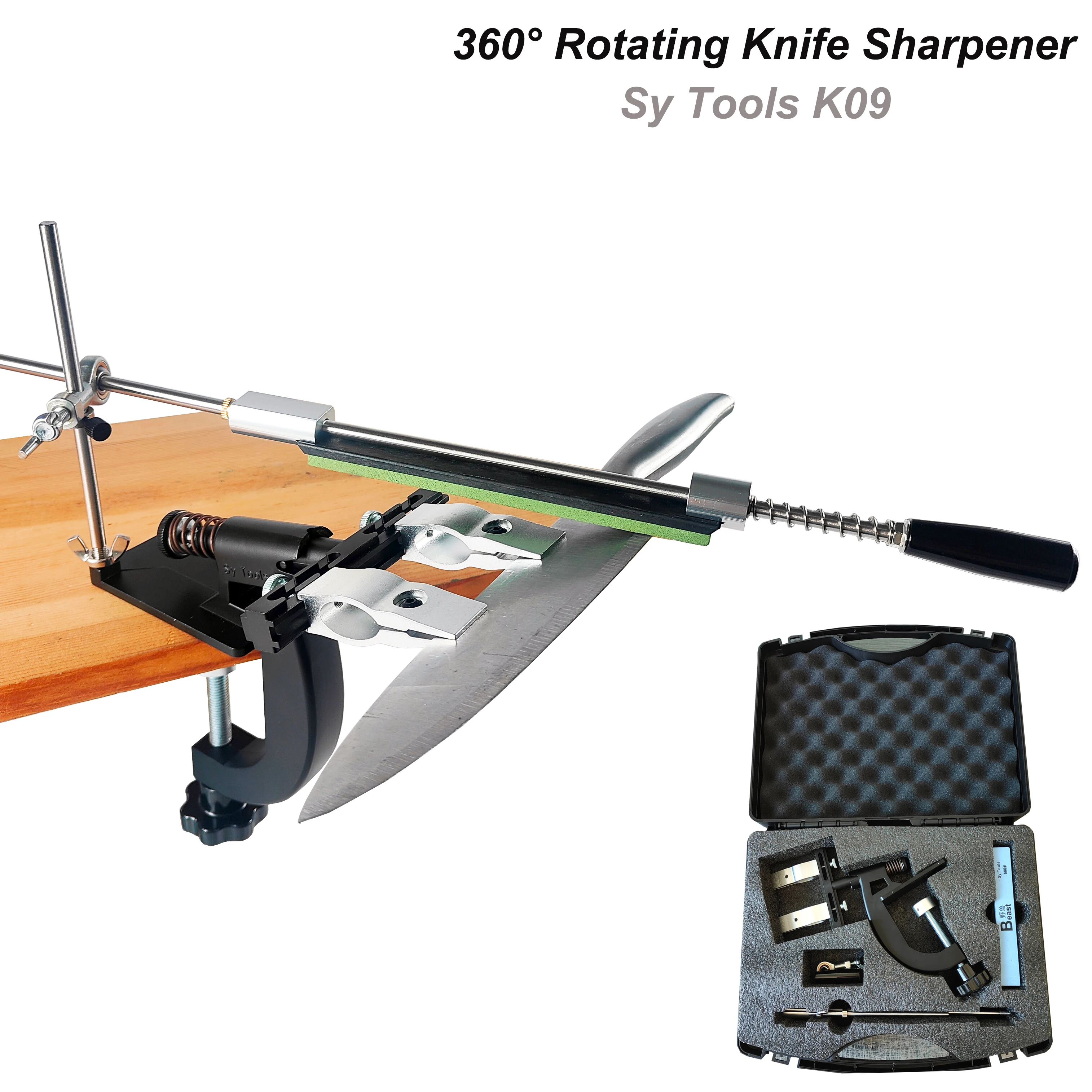 

Professional Kitchen Knife Sharpener Knife Sharpening System K09 diamond Sharpening Stone set