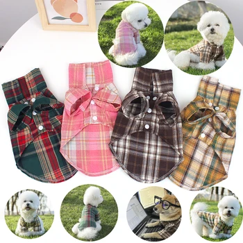 Plaid Summer Dog Vest 1