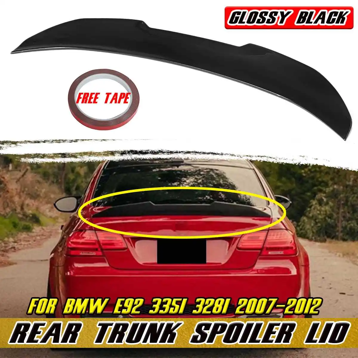 Di Alta Qualità Car Rear Trunk Spoiler Wing Lip P/M4/Psm Style Per Bmw E92 M3 2Dr Coupe 2007-2013 Spoiler Posteriore Wing Lip Extension