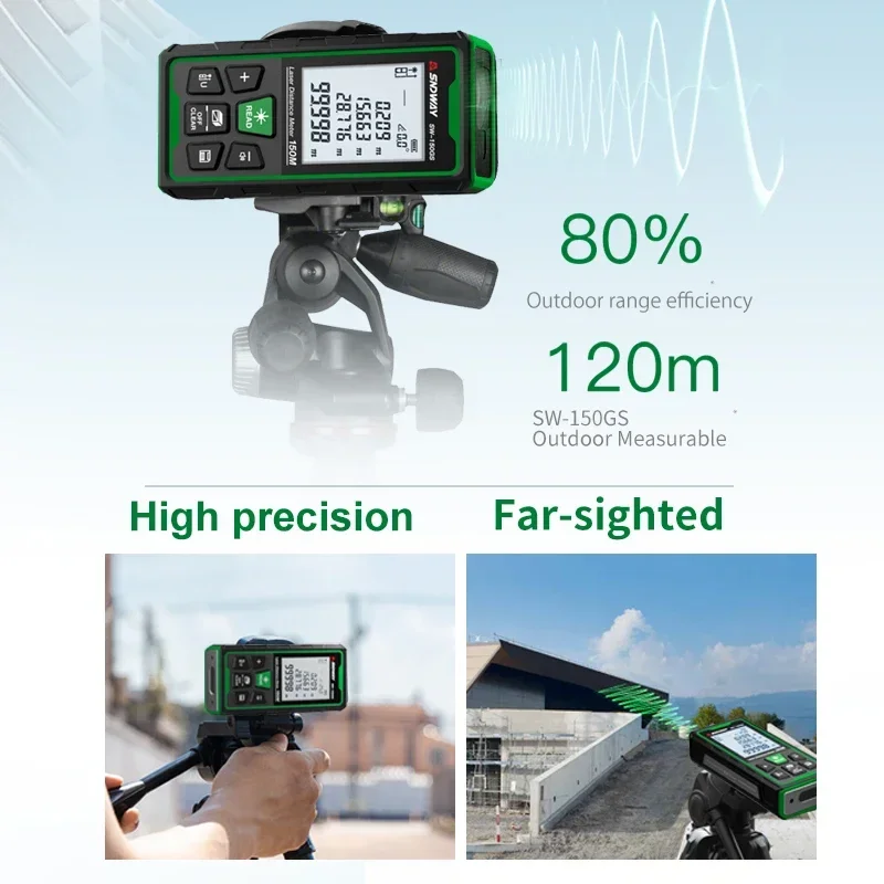 Laser Rangefinder Green Laser Distance Meter Digital Rangefinder 150m 100m 80m 50m Measuring Tape Electronic Level Ruler Measuring Tool,laser rangefinder,distance meter