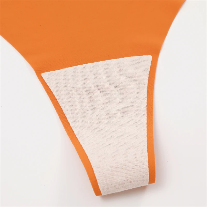 FINETOO 6 Stück Damen Eisseide Nahtlose Unterhosen Sexy V-Taille Sport-Tangas Tiefsitzend 10 Unifarben Atmungsaktiver G-String – Detail 13