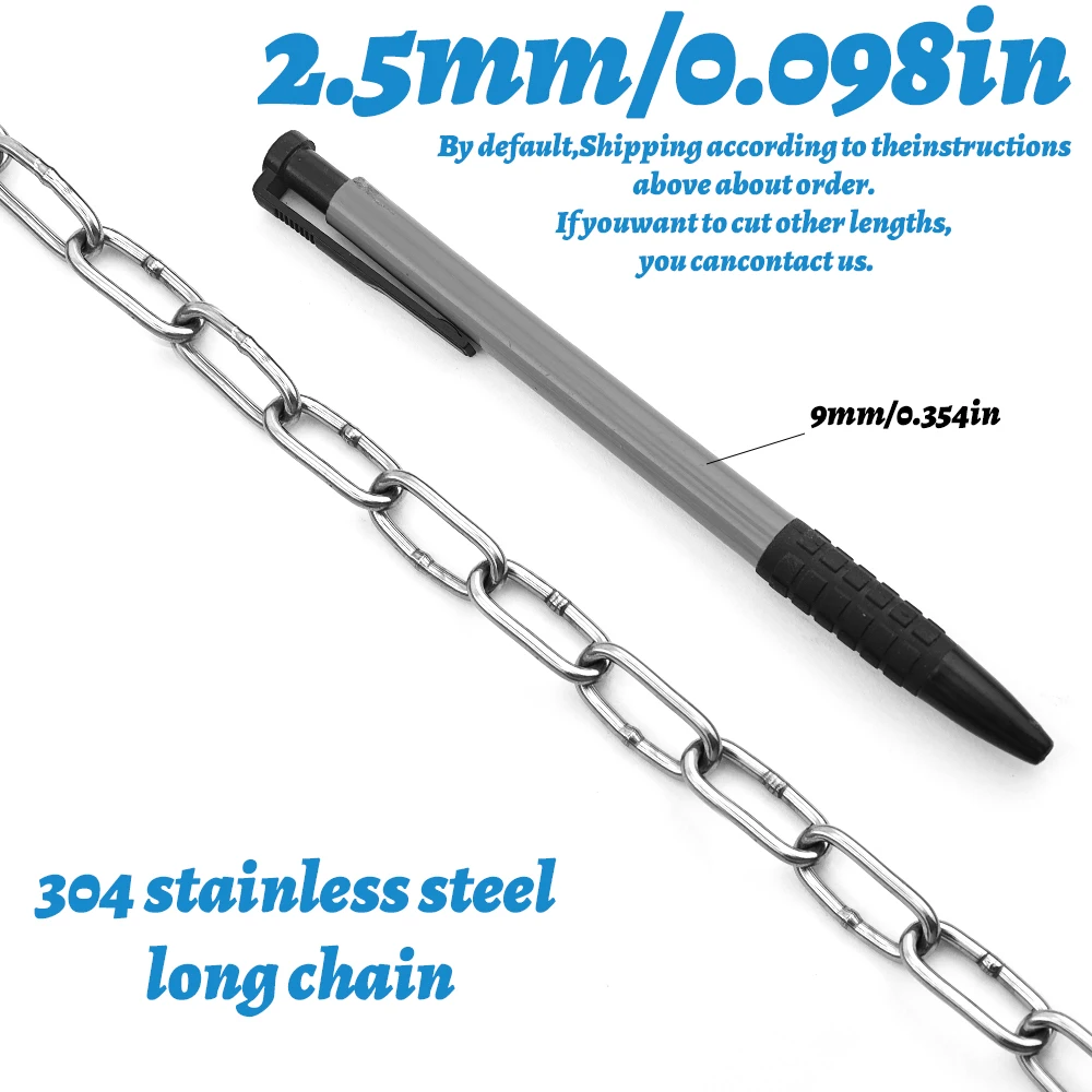 Durable 304 Stainless Steel Rust-Proof Metal Chain
