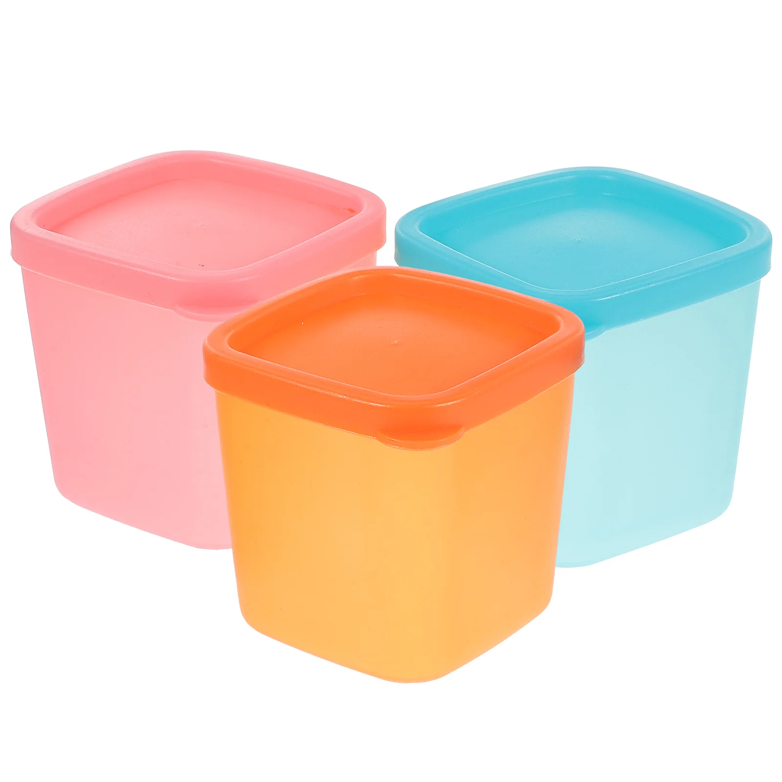 

3 Pcs Ice Cream Box Freezer Storage Containers with Cover for Pp Tubs Yogurt Lids