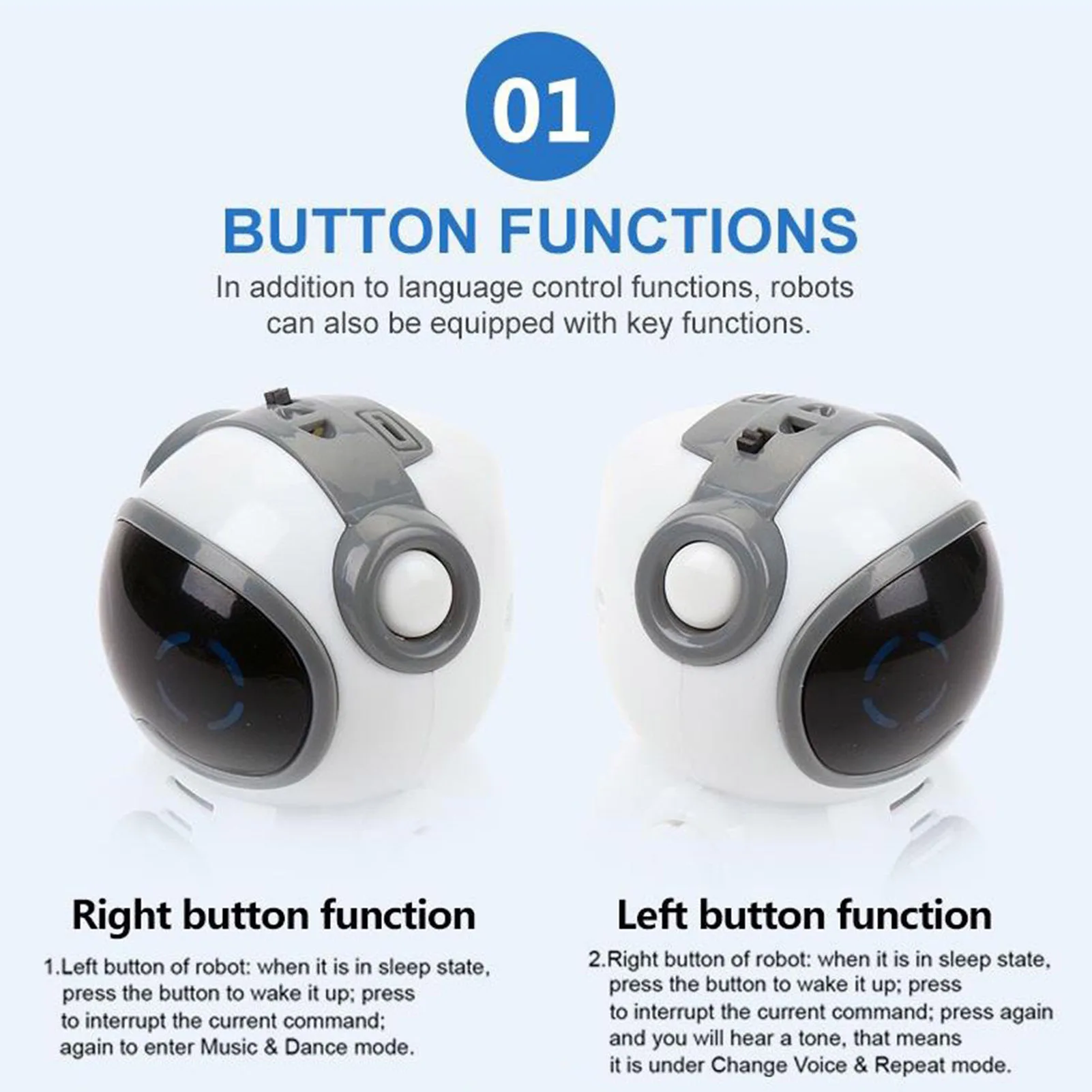 Talking Pocket Robot Toy Multifunctional Fun Educational RC Robot Toy for Children Montessori Educational Toy 4