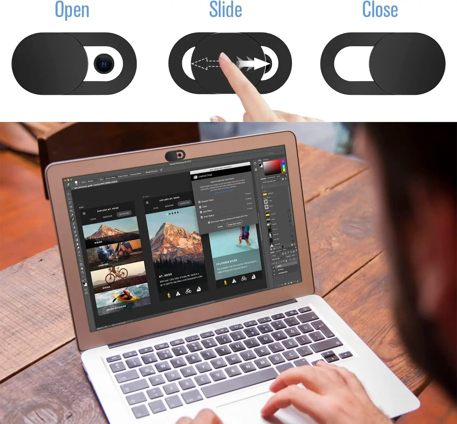 Universal Magnetic Webcam Privacy Cover Slider for Tablets, Laptops, and Mobile Devices