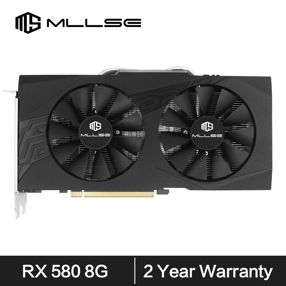MLLSE AMD RX 580 8GB 2048SP Gaming Graphics Card GDDR5 256Bit PCI-E 3.0 Ã16 8Pin Radeon GPU Rx 580 Video Card Placa De Video